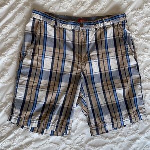 IZOD, plaid shorts